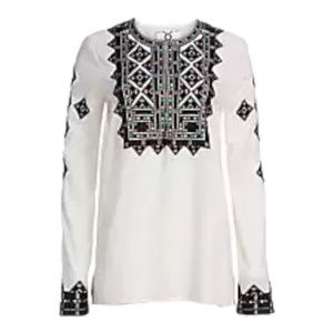 Figue Iris Embroidery Tunic Top